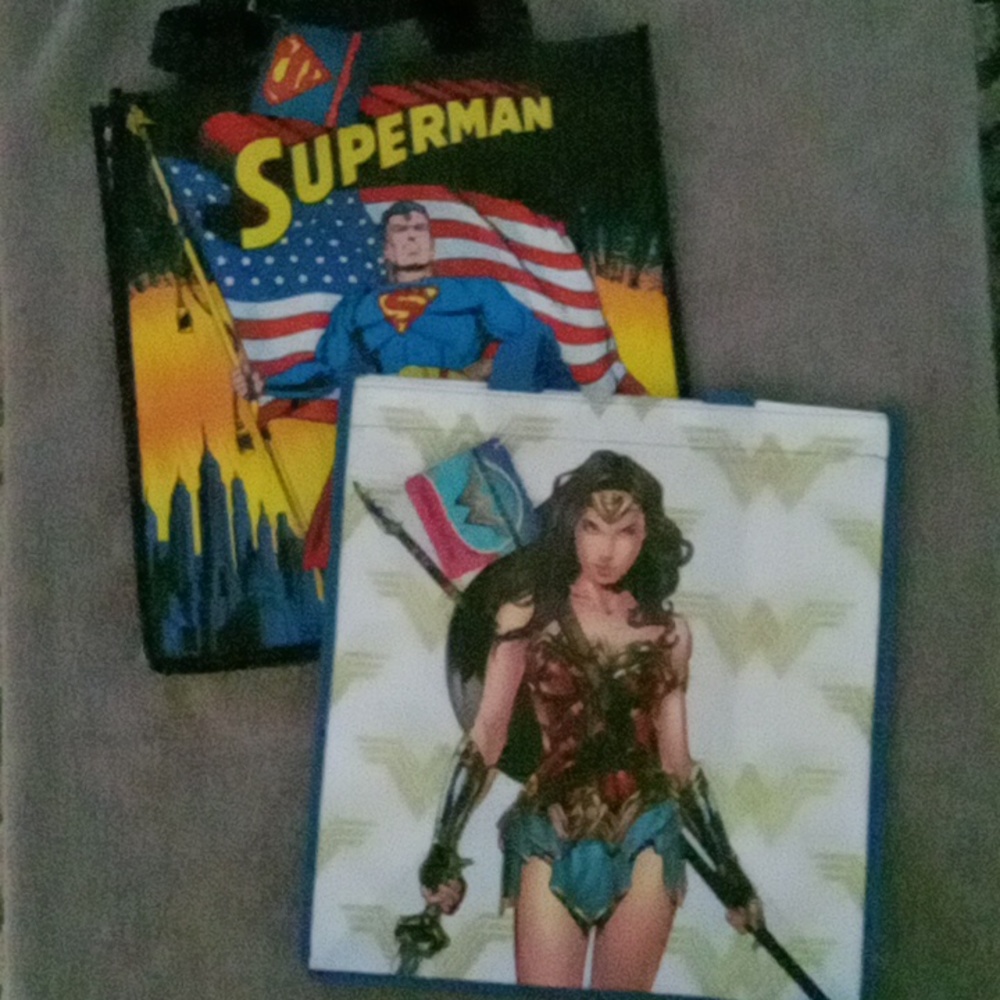 DC Comics reusable tote bags